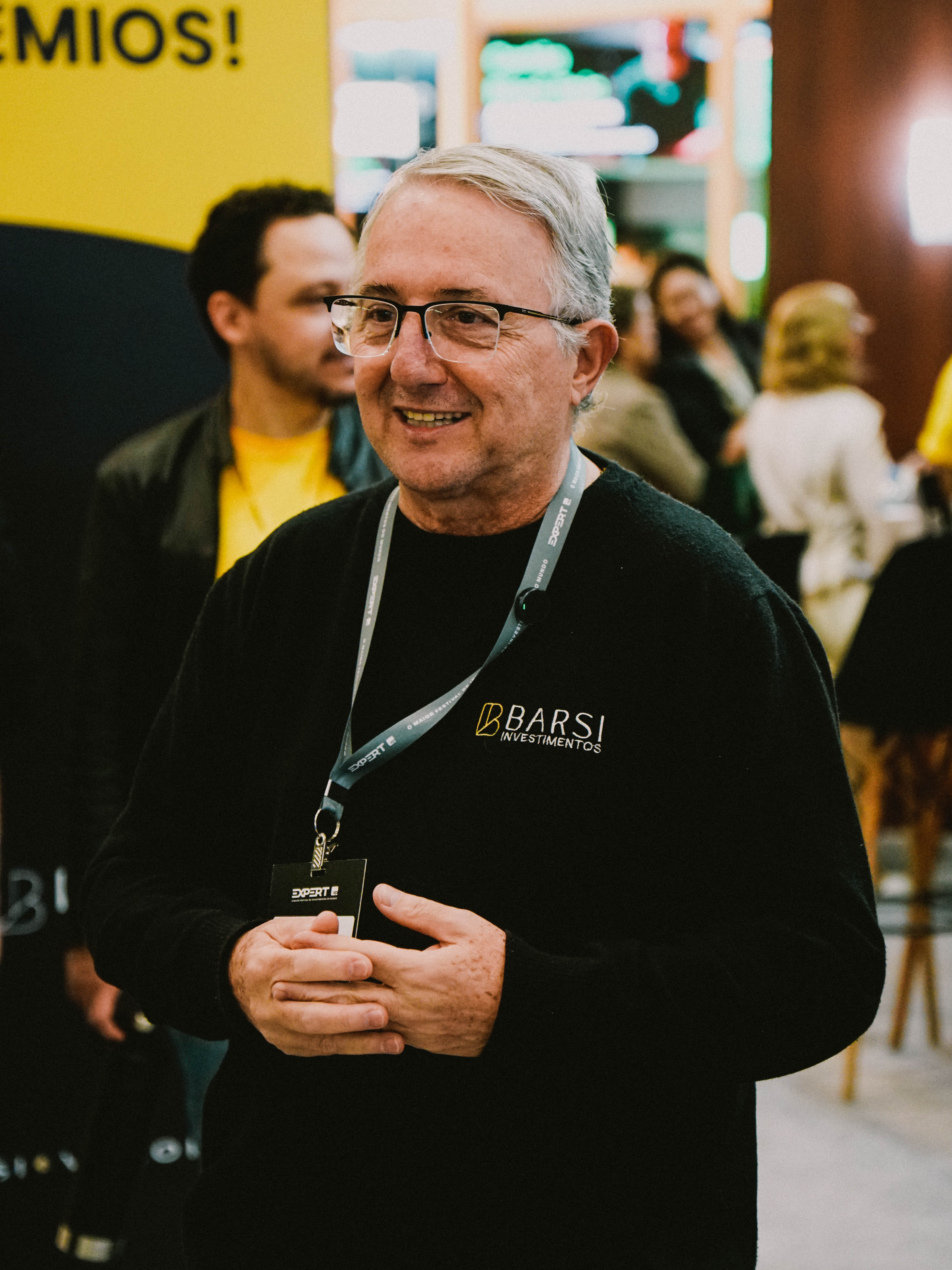 Luiz Barsi Neto em evento da Barsi Investimentos